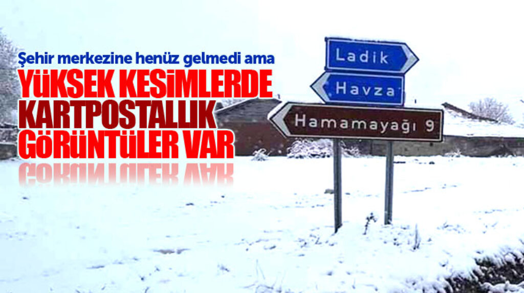Samsun'da yüksek kesimlere yağan kar kartpostallık görüntülerin oluşmasına neden oldu