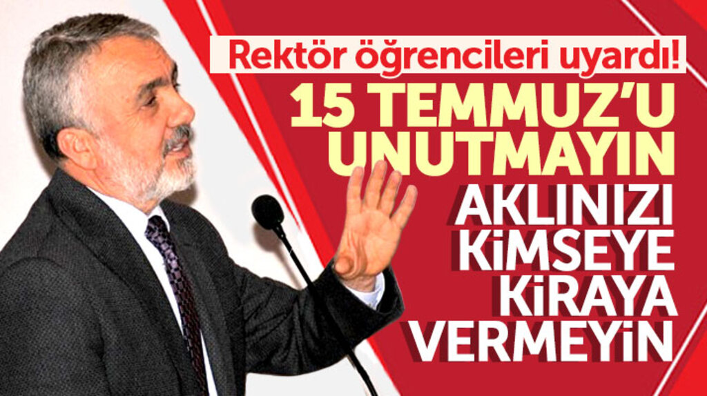 Samsun OMÜ Rektörü Bilgiç'ten öğrencilere uyarı! Aklınızı başkalarına teslim etmeyin