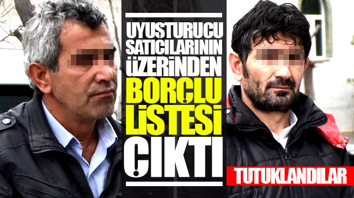 Samsun'da üzerinde borçlu listesi çıkan iki uyuşturucu satıcısı tutuklandı