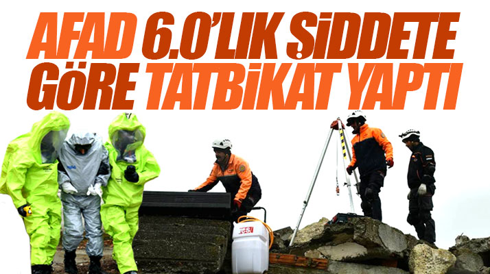 Samsun AFAD 6.0 şiddetindeki bir depreme göre tatbikat yaptı