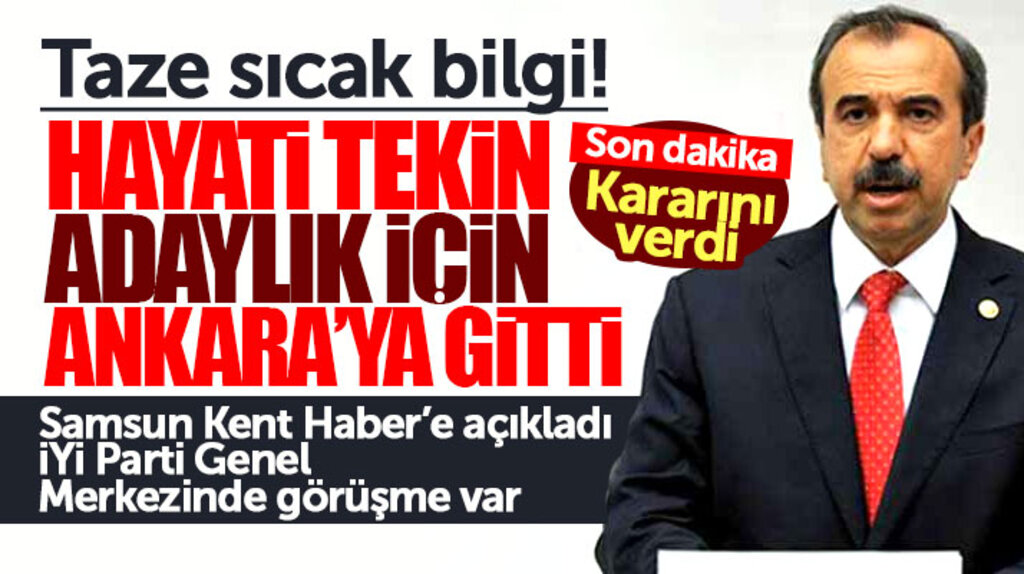 Hayati Tekin İYİ Parti'den Samsun Büyükşehir adayı olma konusunda son kararını verdi
