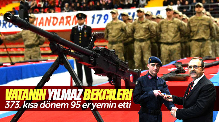 Samsun'un Bafra ilçesinde 373'üncü kısa dönem 95 er için yemin töreni düzenlendi