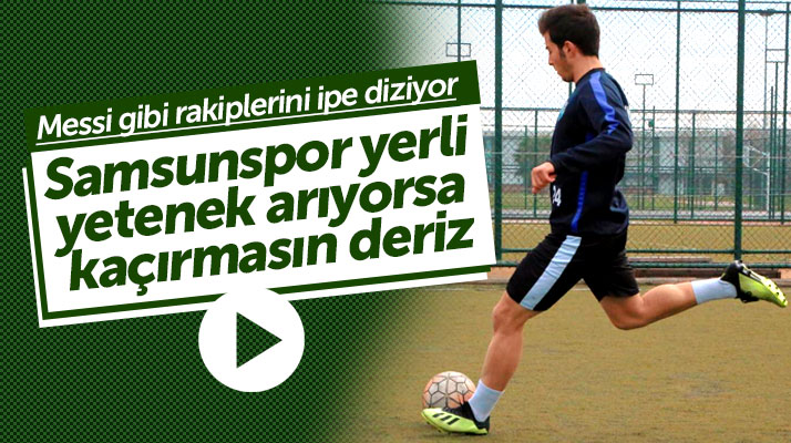 Samsun'da Karasamsunspor'un genç yıldızı Hüseyin Can Tekinarslan Messi'yi aratmıyor