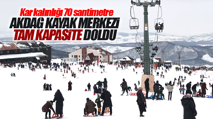 Samsun'da Ladik Akdağ Kayak Merkezi yeni yıl nedeni ile tam kapasite doldu