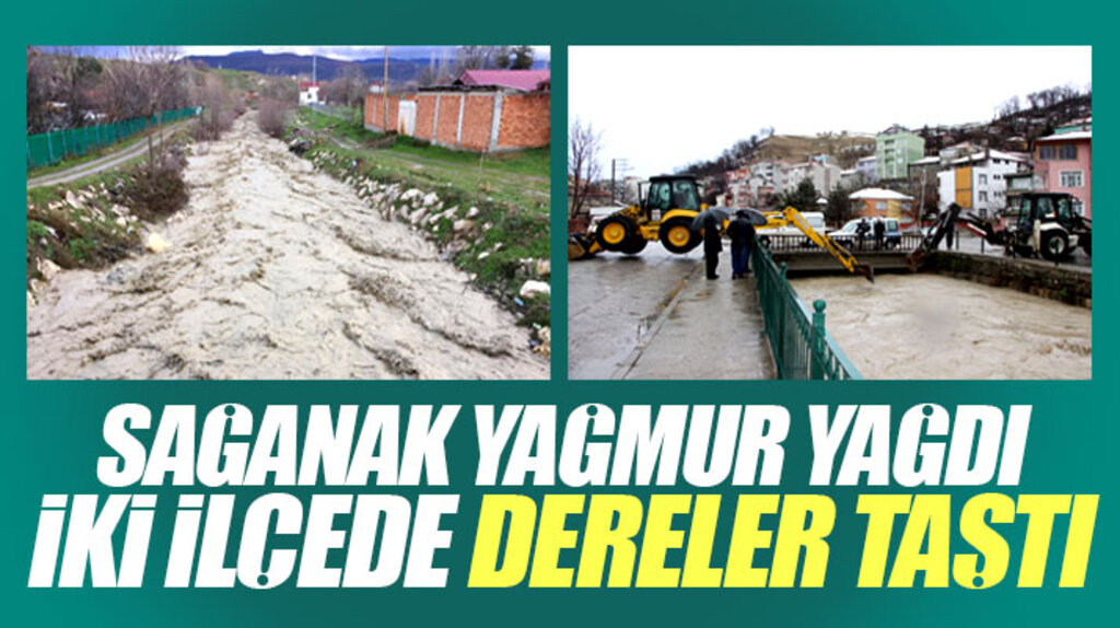 Samsun'un Havza ve Vezirköprü ilçelerinde sağanak yağmur derelerin taşmasına yol açtı