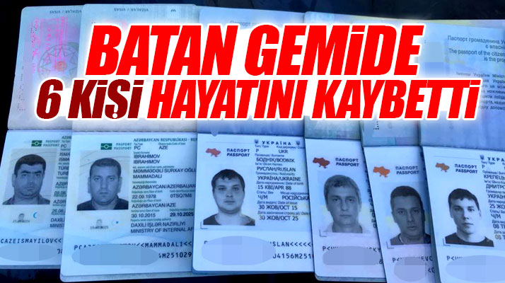 Samsun açıklarında batan Panama bandıralı gemide 6 kişi hayatını kaybetti