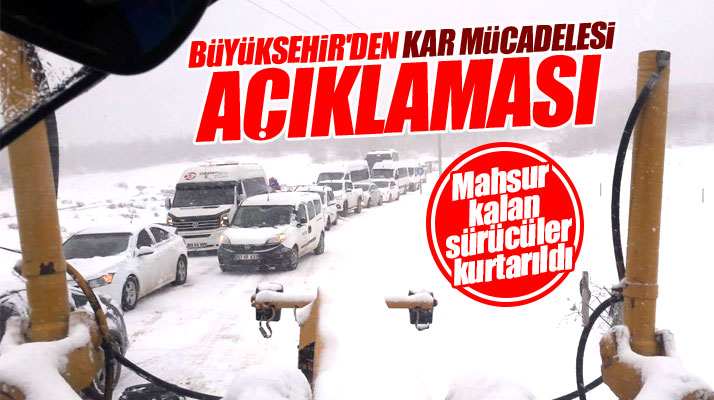 Samsun Büyükşehir Başkanı Zihni Şahin'den karla mücadele açıklaması