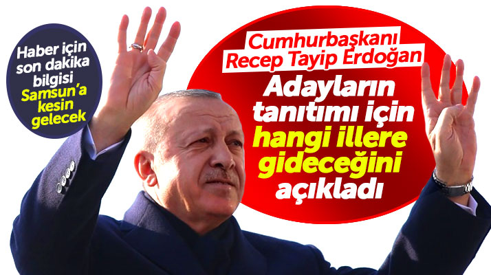 Cumhurbaşkanı Erdoğan aday tanıtımı için hangi illere gideceğini açıkladı