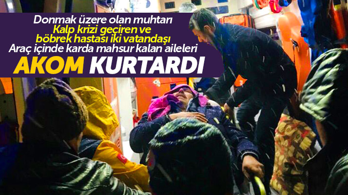 Samsun'da donmak üzere olan muhtarı, kalp krizi geçiren hastayı AKOM kurtardı