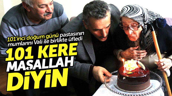 Samsun'da 101 yaşına giren Nuriye Ürün'ün doğum günü kutlandı