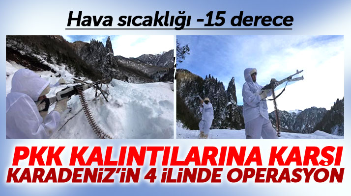 Karadeniz'in 4 ilinde PKK'ya eksi 15 derecede eş zamanlı operasyon başlatıldı