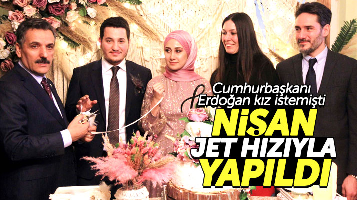 Samsun'da Erdoğan'ın istediği kız ile doktorun nişanı jet hızı ile yapıldı