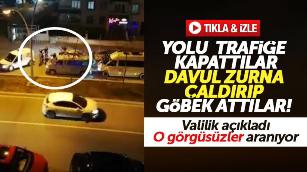 Samsun'da trafiği kapatıp davul zurna eşliğinde göbek atan sürücülerin videosuna tepki yağdı