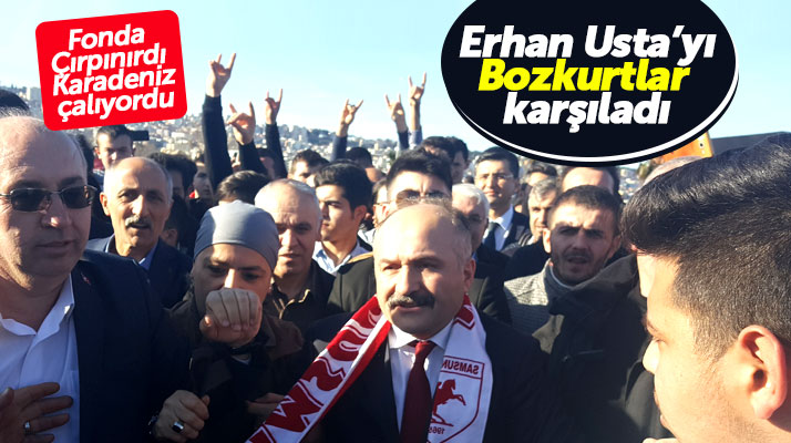 Erhan Usta'yı Samsun'da bozkurt selamı veren vatandaşlar karşıladı