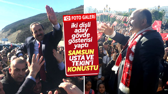 Samsun bugün Hayati Tekin ve Erhan Usta'nın mitingini konuştu