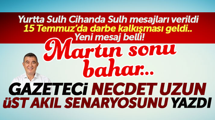 Samsun'da dikkat çekici köşe yazısı! Üst Akıl Senaryosu ve Martın Sonu Bahar!
