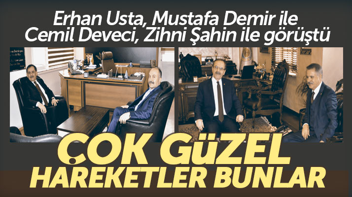 Erhan Usta Mustafa Demir'i, Cemil Deveci Zihni Şahin'i ziyaret etti