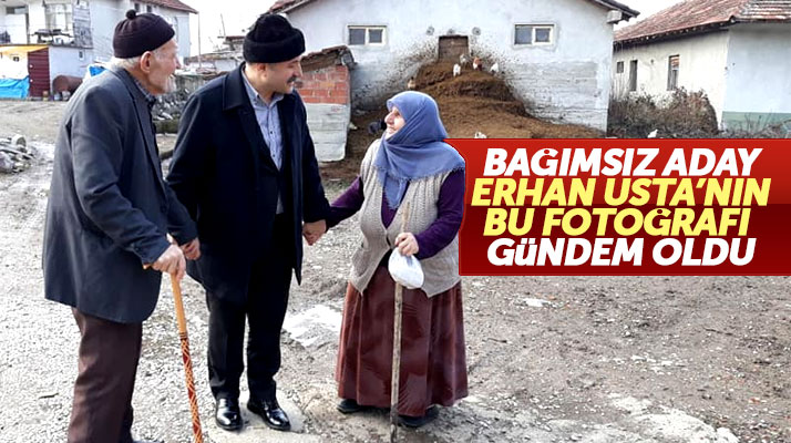 Samsun Büyükşehire bağımsız aday olan Erhan Usta'nın bu fotoğrafı gündem oldu