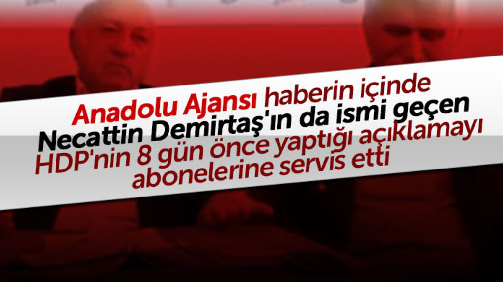 HDP'nin Samsun'da Millet İttifakına destek açıklamasını Anadolu Ajansı abonelerine servis etti
