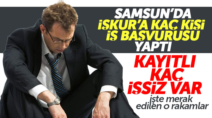 Samsun'da 2018 yılında İŞKUR'a kaç kişi iş başvurusunda bulundu, Samsun'da kaç işsiz var