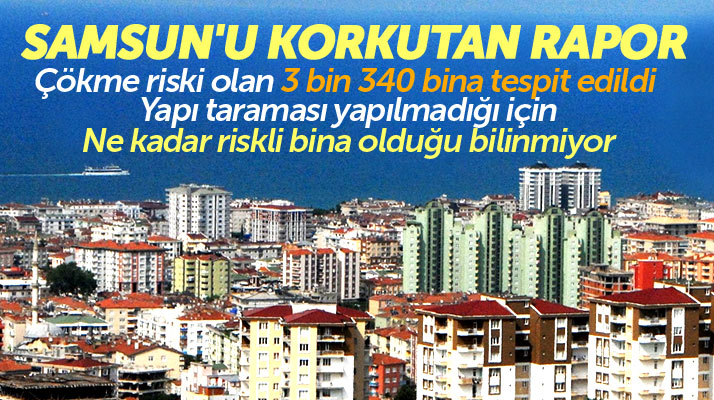 Samsun'da çökme riski olan 3 bin 340 bina tespit edildi