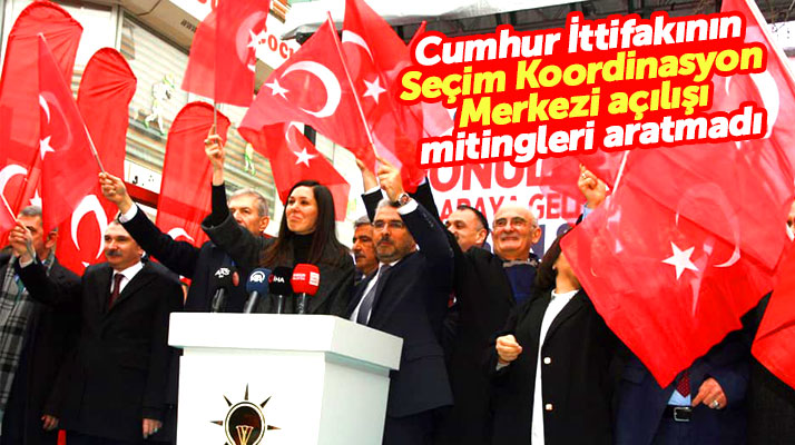 Samsun'da AK Parti-Cumhur İttifakı SKM açılışı miting havasında yapıldı
