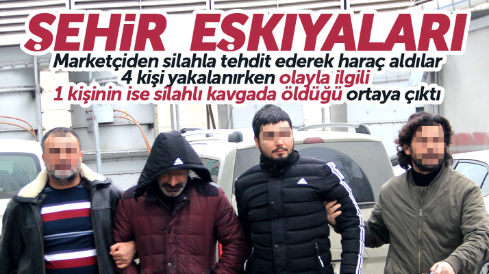 Samsun İlkadım'da marketçiden silahlı tehdit ile haraç alan 4 kişi yakalandı