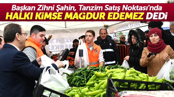 Samsun Büyükşehir Belediye Başkanı Zihni Şahin tanzim satış merkezinde konuştu