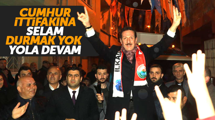 Samsun'da Cumhur İttifakı İlkadım adayı Erdoğan Tok, Rabia ve Bozkurt selamı verdi