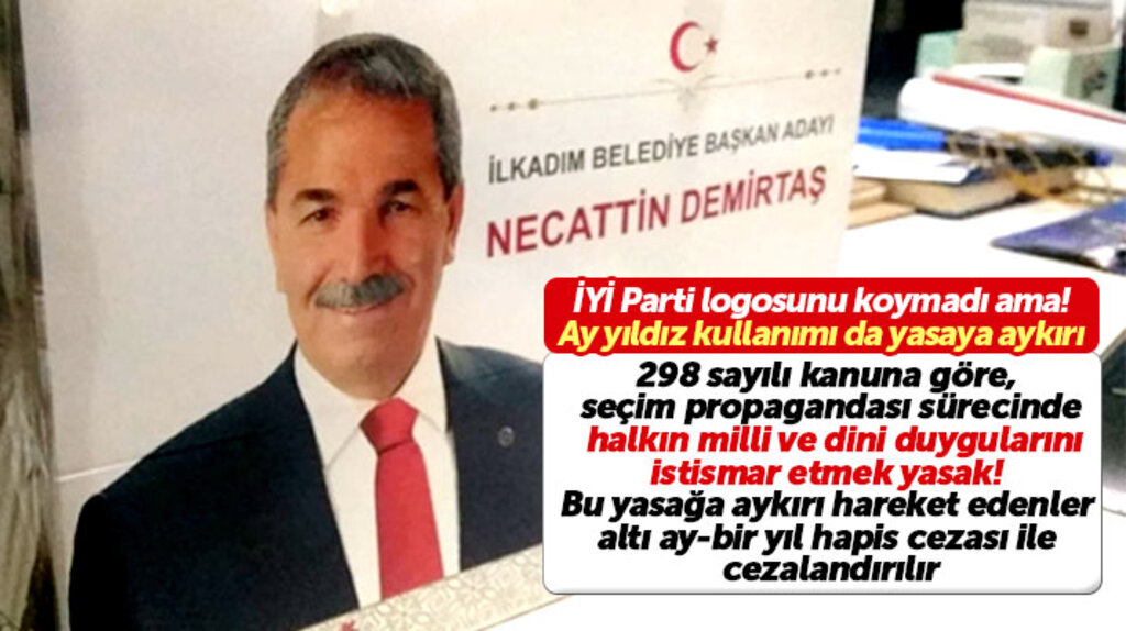 Necattin Demirtaş karton çantalarda İYİ Parti logosunu kullanmadı ay yıldız ise yasaya aykırı