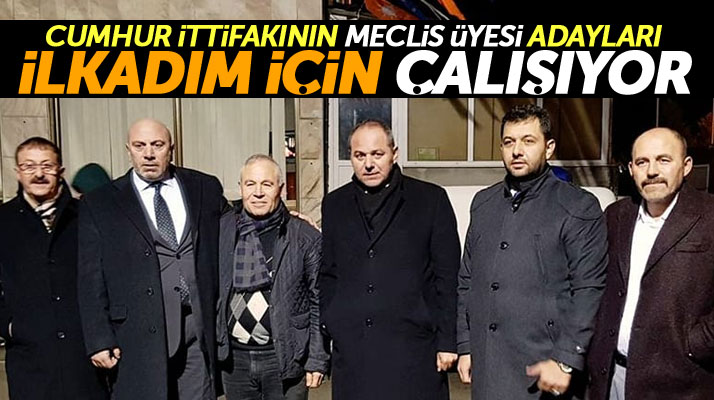 Samsun'da Cumhur İttifakı İlkadım Meclis üyesi adayları sahada birlikte çalışıyor