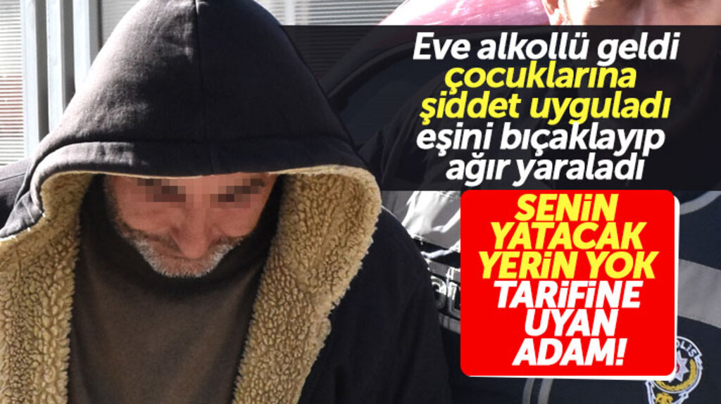 Samsun'da eve alkollü gelen baba çocuklarına şiddet uyguladı ardından eşini bıçakladı