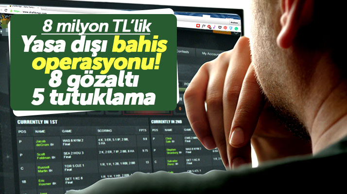 Samsun merkezli 8 milyon TL'lik yasa dışı bahis operasyonunda 8 gözaltı, 5 tutuklama