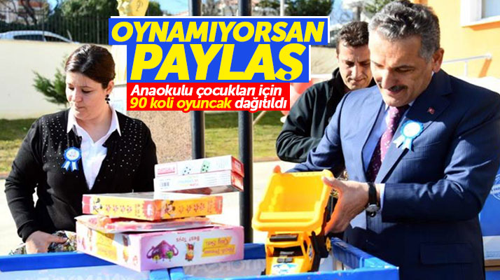 Samsun'da Oynamıyorsan Paylaş kampanyası ile 90 koli oyuncak anaokullarına dağıtıldı