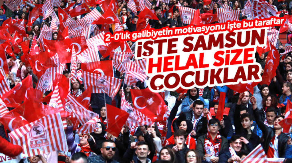 Yılport Samsunspor'un 2-0 kazandığı Bayrampaşa maçında Samsunspor taraftarı takımı ateşledi