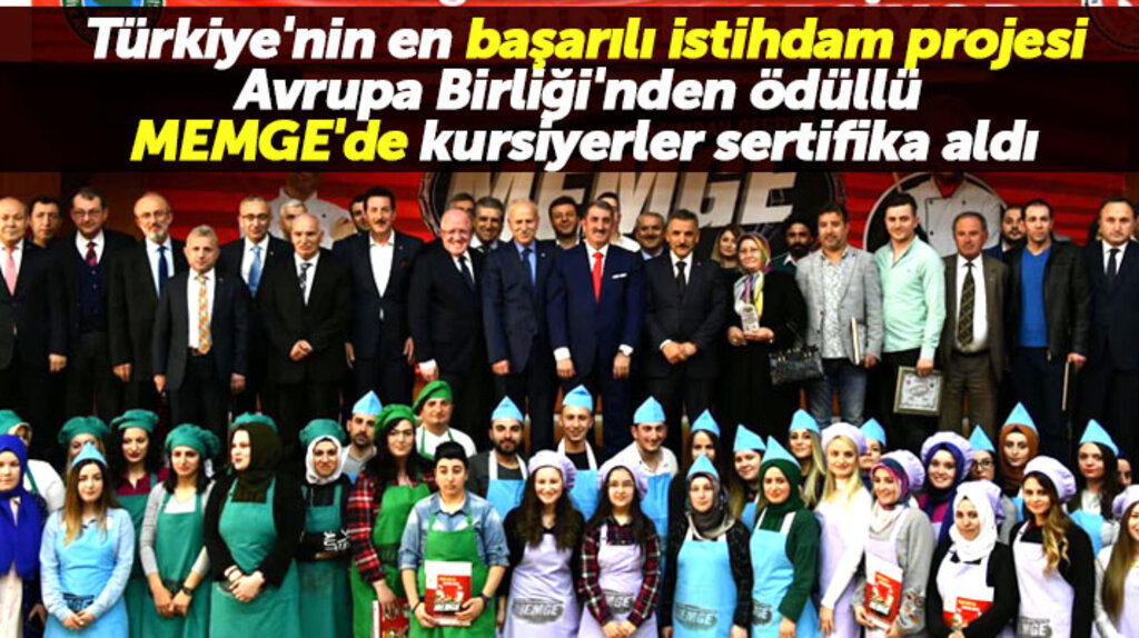 Samsun'da Türkiye'nin en başarılı istihdam projesi MEMGE'de kursiyerlere sertifika verildi
