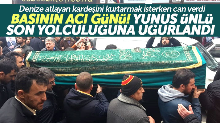 Samsun basının acı günü! Yunus Ünlü'nün cenazesi son yolculuğuna uğurlandı