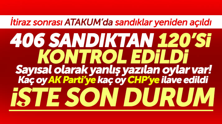 Samsun Atakum'da oy sandıkları yeniden açıldı! İşte sandıklardan çıkan ilk sonuçlar
