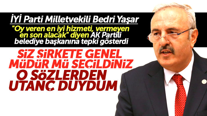 Samsun Milletvekili Bedri Yaşar, 19 Mayıs Belediye Başkanı Topaloğlu'na tepki gösterdi