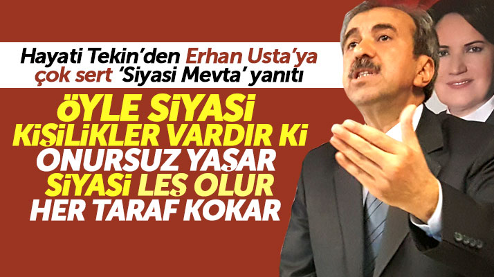 Hayati Tekin kendisine siyasi mevta diyen Erhan Usta'ya siyasi leş dedi