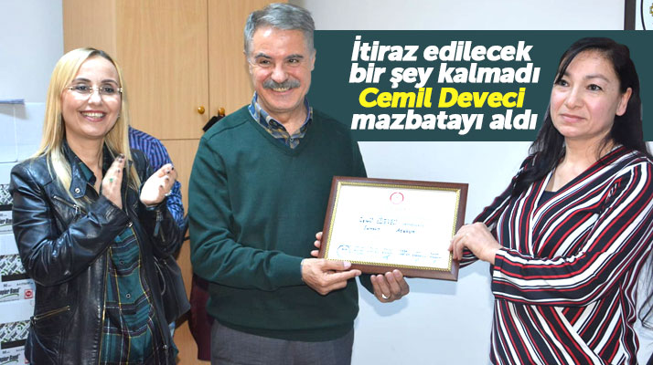 Samsun'da Cemil Deveci Atakum Belediyesi Başkanı olarak mazbatasını aldı