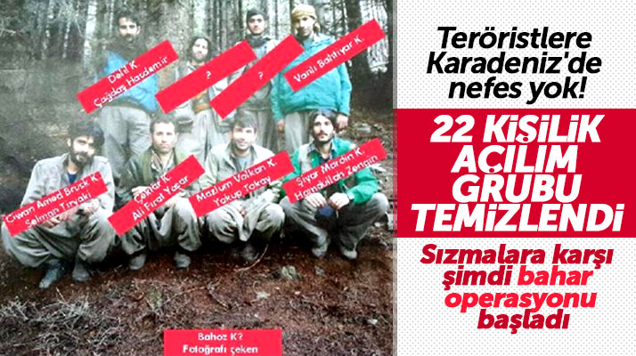 Karadeniz'de yeni sızmalara karşı PKK'ya bahar operasyonu başlatıldı