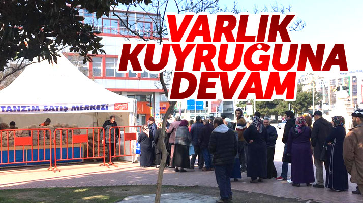 Samsun'da tanzim satış çadırları önünde kuyruklar seçim sonrası da devam ediyor
