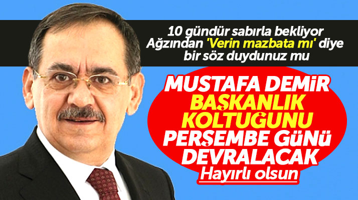 Mustafa Demir Samsun Büyükşehir Belediyesi Başkanlık koltuğunu devralıyor