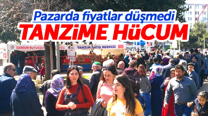Samsun'da sebze fiyatı düşmedi vatandaşlar tanzim çadırına hücum etti