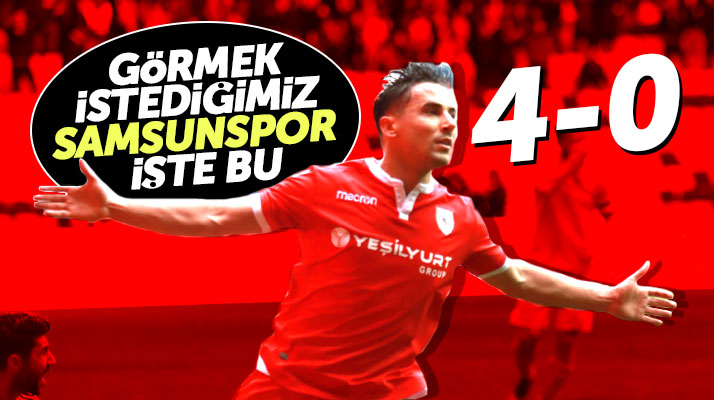 Yılport Samsunspor kendi sahasında karşılaştığı Utaş Uşakspor'u 4-0 yendi