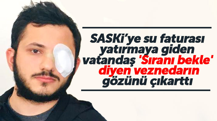 Samsun'da SASKİ veznedarını su faturası sırası beklemek istemeyen bir vatandaş darp etti