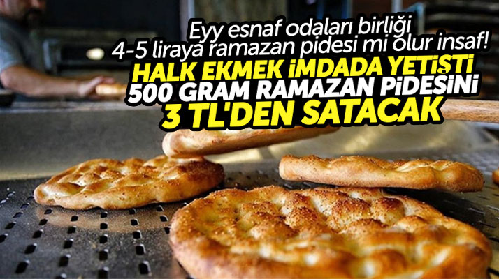 Samsun Halk Ekmek Fabrikası, ramazan pidesini 3 TL'den satacak