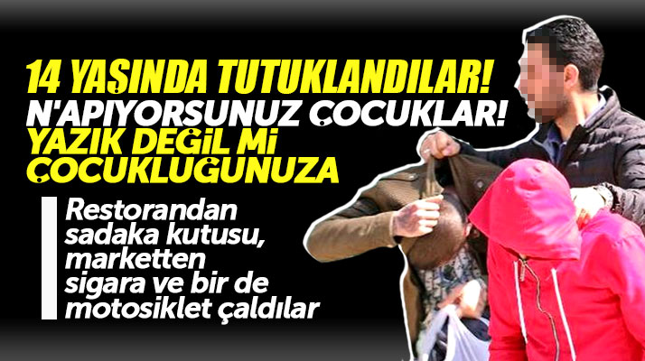 Samsun'da sigara, sadaka kutusu ve motosiklet çalan 14 yaşındaki iki çocuk tutuklandı