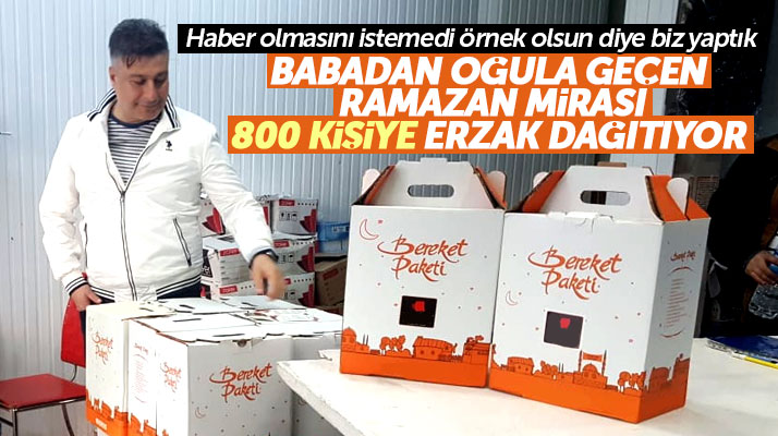 Samsun'da 800 kişiye Ramazan erzağı dağıtan iş adamı baba geleneğini sürdürüyor